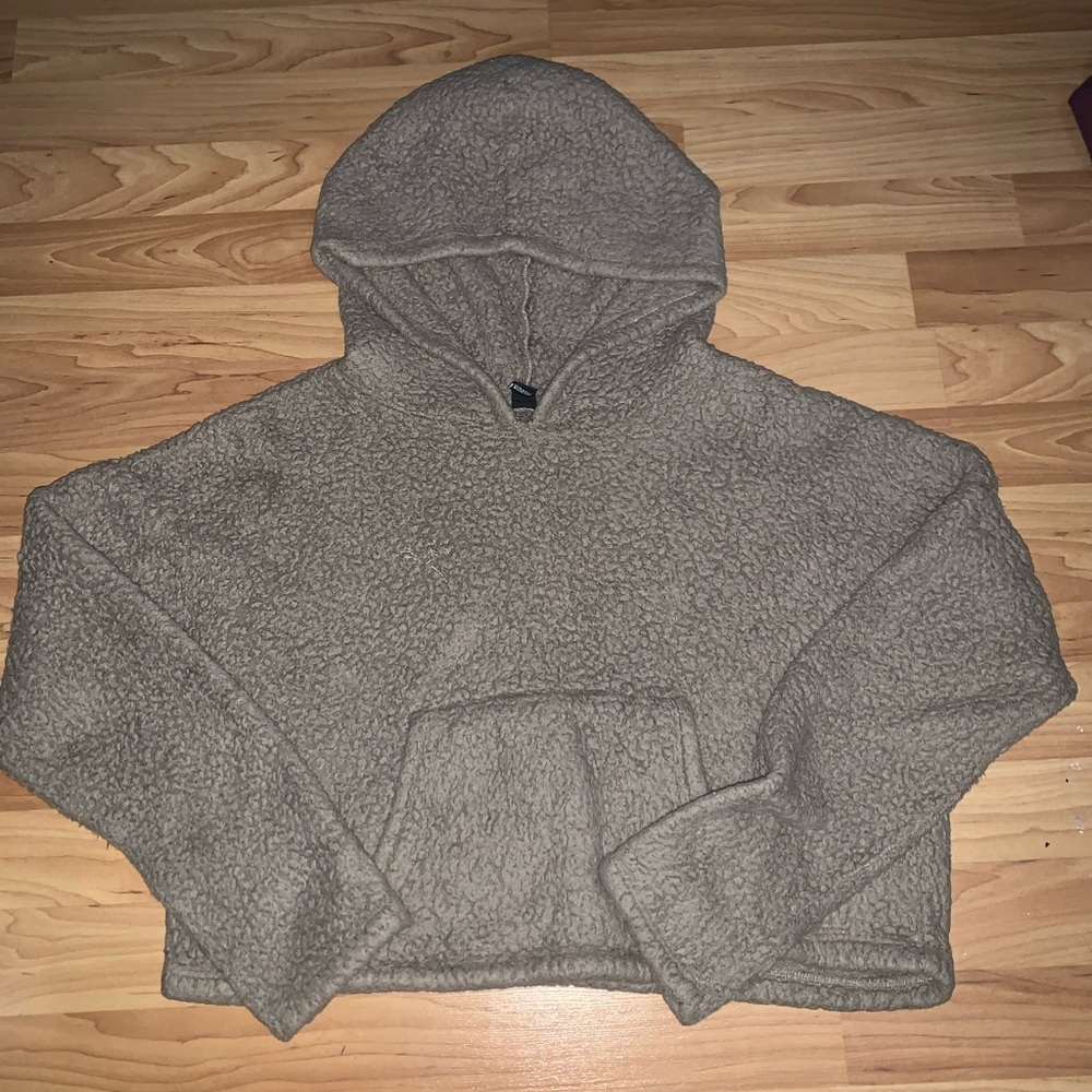 Windsor Cropped Sherpa Hoodie